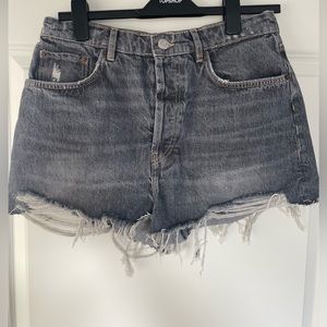 Black cutoff Zara shorts